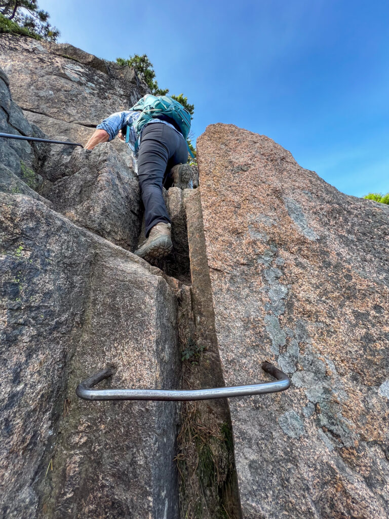 Person, Climbing, Rocks, Rungs