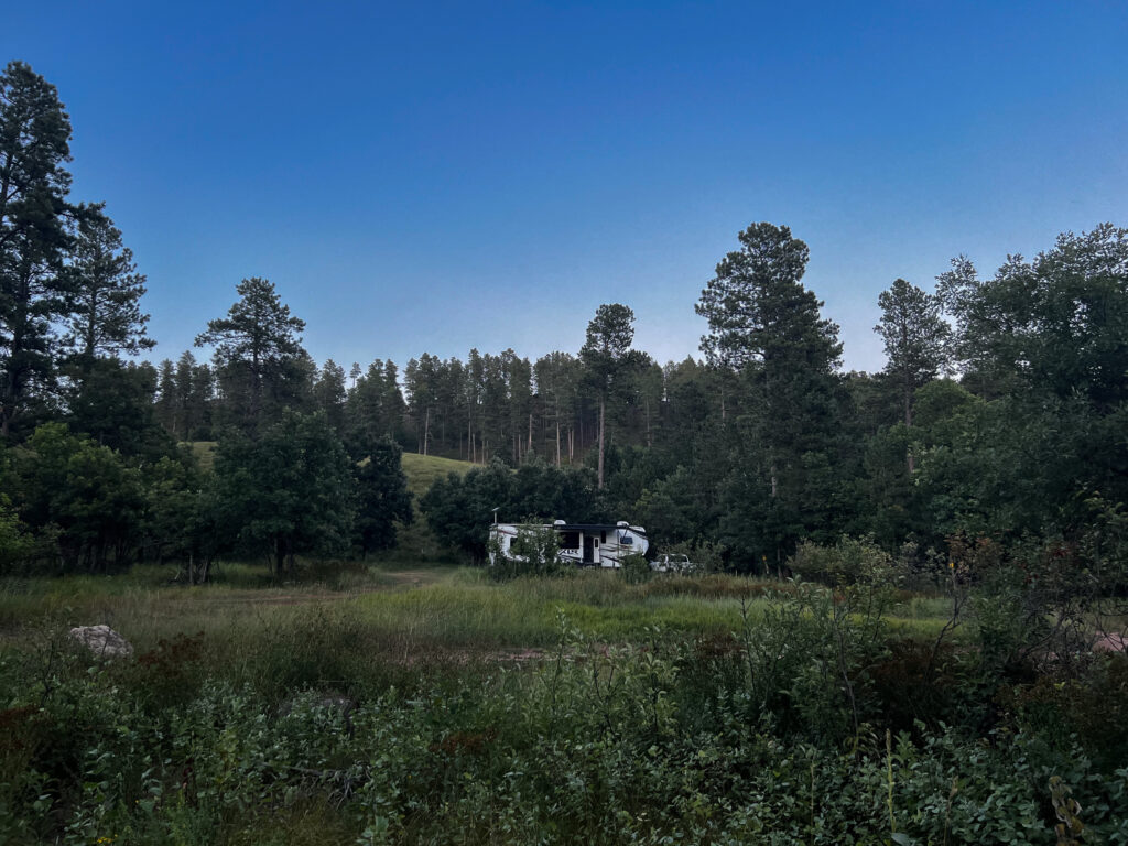 rv camping in the Black Hills Forest