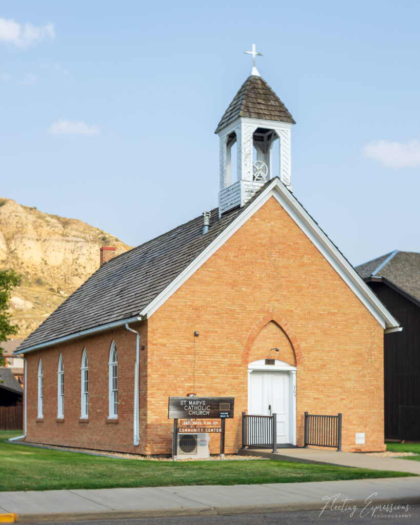 church against blue sky