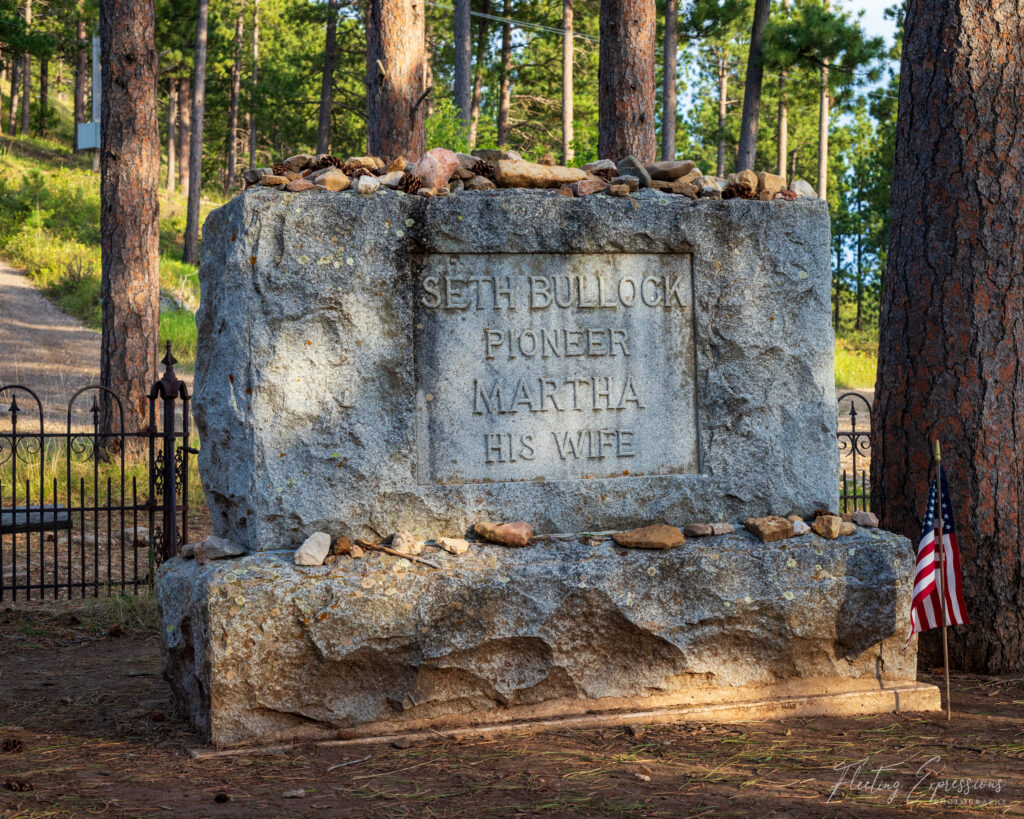 Grave site of Seth Bullock sits at the highest spot in the cemetery.